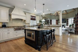 Predido Key Open Kitchen in with white cabinetry